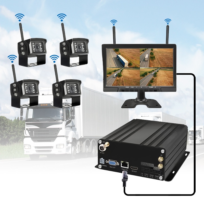 Sistema móvel sem fio de 10,1 polegadas 4CH HDD NVR