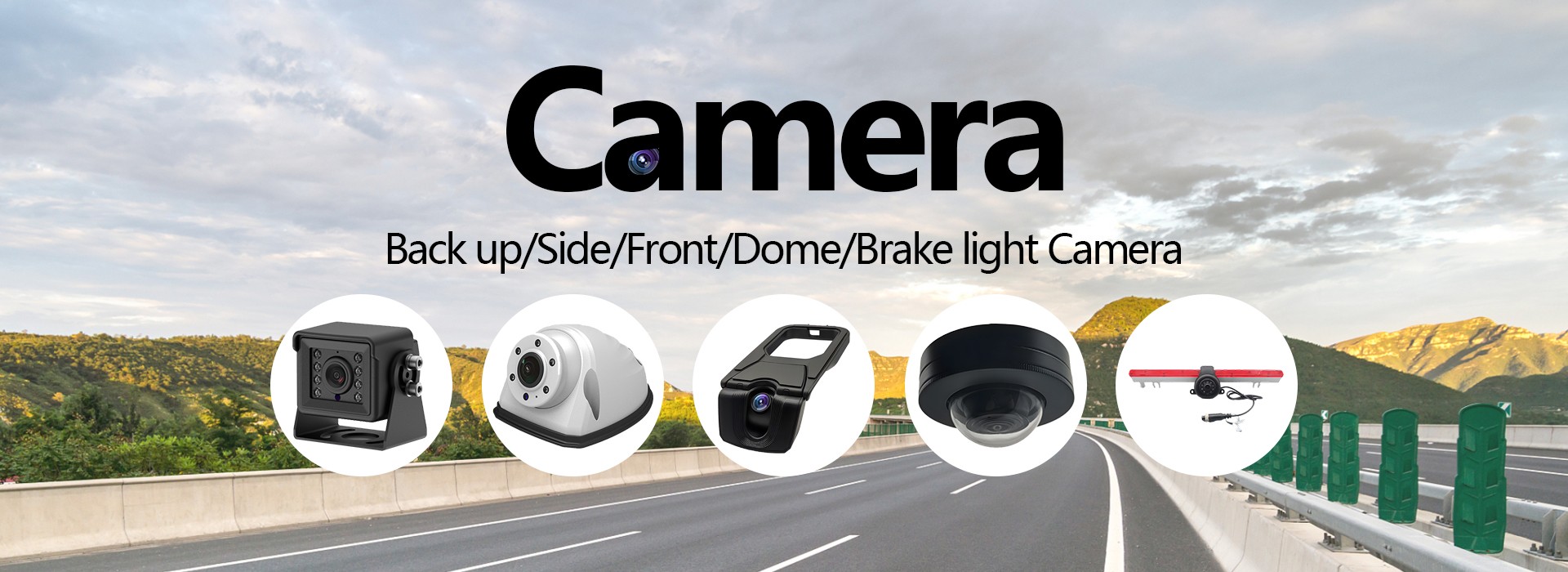 Carreader de volta/lateral/front/cúpula/câmera de luz de freio