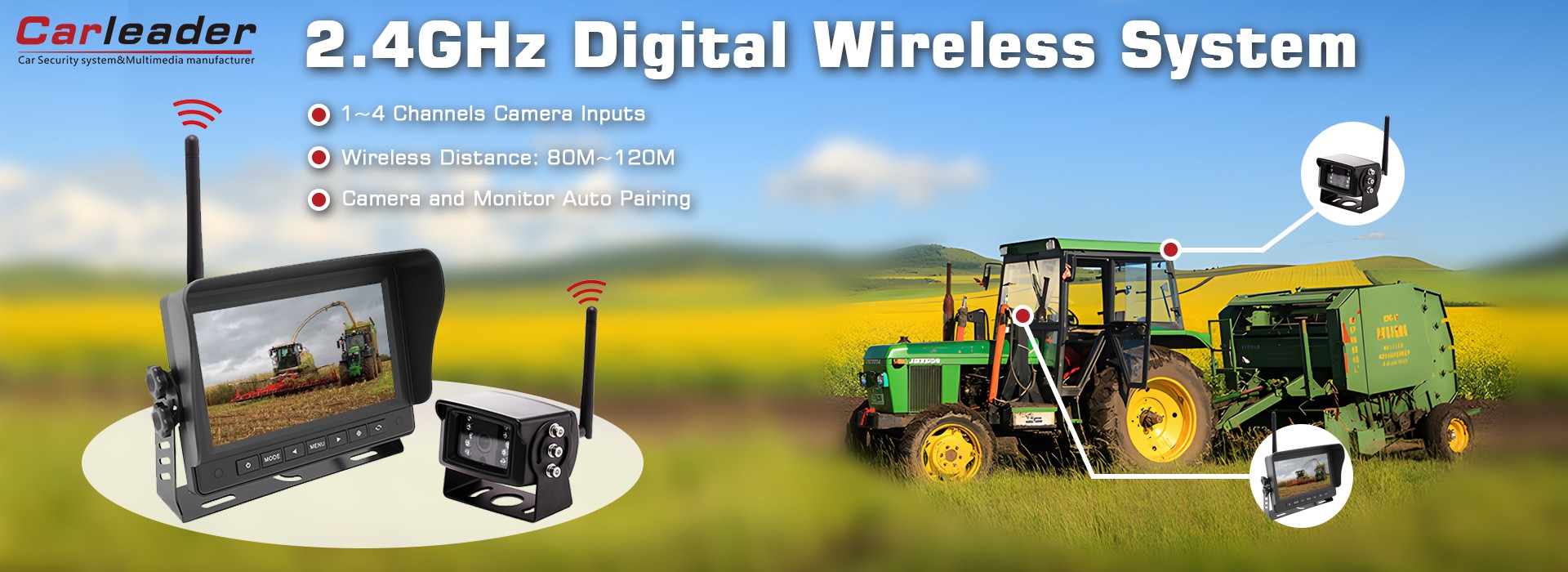 Sistema sem fio digital de 2.4 GHz