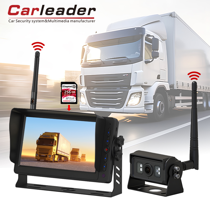 Carleader 7 polegadas DVR Gravação de 2,4 GHz Sistema de monitoramento sem fio digital ---- Garanta sua segurança de direção