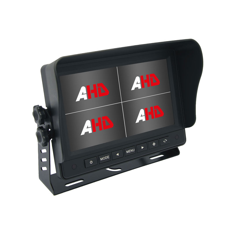 Carleader 7 Polegada 4CH Quad View Display AHD Monitor de Veículo para Vigilância de Veículos Clara e Confiável