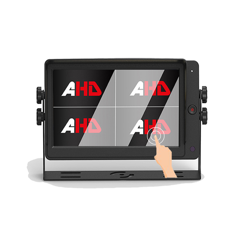 Carleader 7 Polegada 4CH Quad Split Display Touch Screen AHD Monitor para Vigilância de Veículos Clara e Confiável