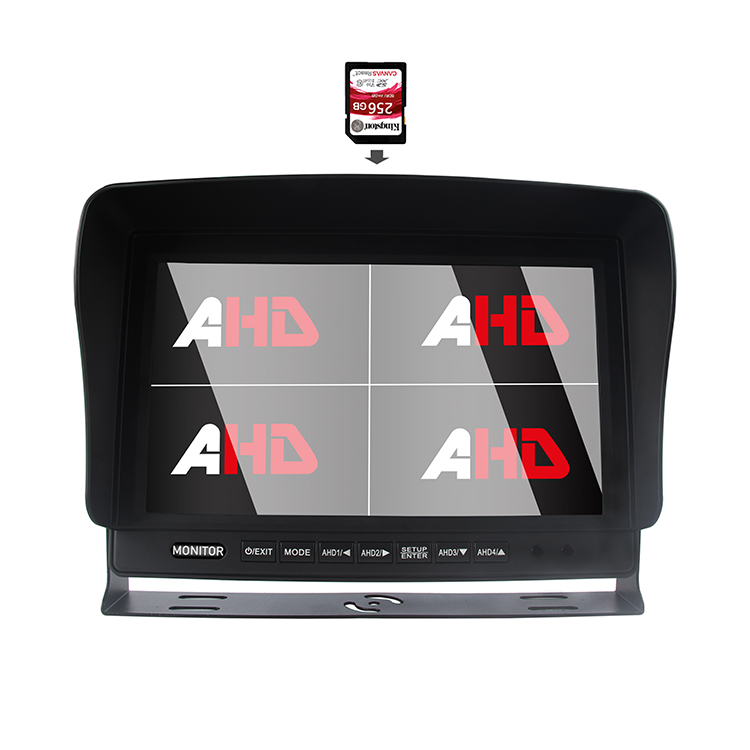 Carleader 10,1 polegadas AHD Quad Split Display SD DVR Monitor de veículo Carleader 10,1 polegadas AHD Quad Split Display SD DVR Monitor de veículo