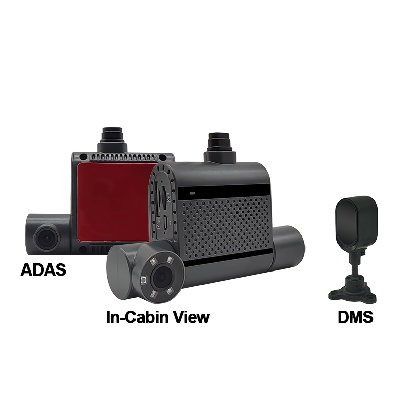 3CH ADAS+DMS lente dupla AI Dash Camera 4G+GPS+módulo WIFI