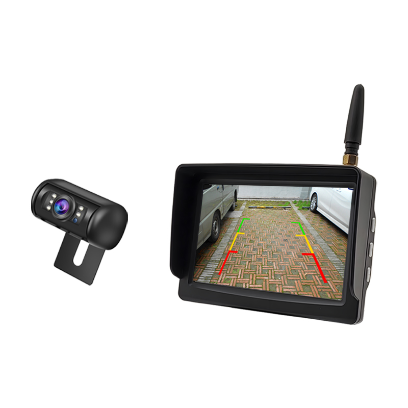 Monitor de reversão sem fio de 5 polegadas e sistema de câmera para veículo