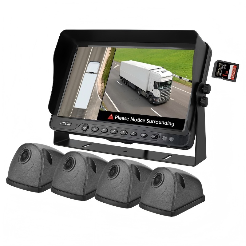 Sistema AVM 360 de 7 polegadas com detecção de ponto cego AI e câmeras 1080P Sistema AVM 360 de 7 polegadas com detecção de ponto cego AI e câmeras 1080P