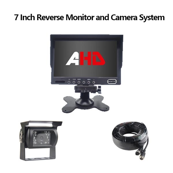 Monitor traseiro de visualização e câmera do carro AHD de 7 polegadas e kit de câmera