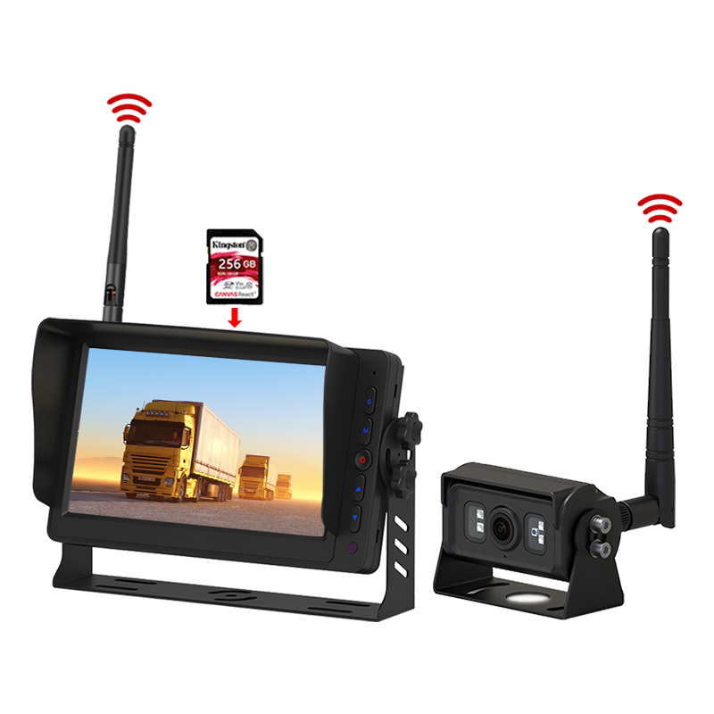 Recordagem DVR de 7 polegadas de 2,4 GHz Sistema de monitoramento sem fio digital