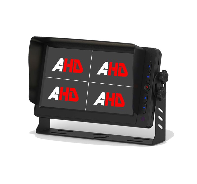 Visor split quad HD de 7 polegadas no carro