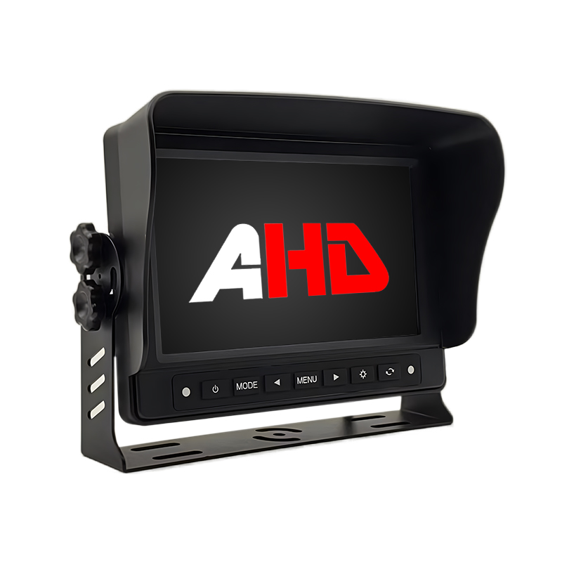 Monitor de veículo AHD de entrada 2AV à prova d'água de 7 polegadas
